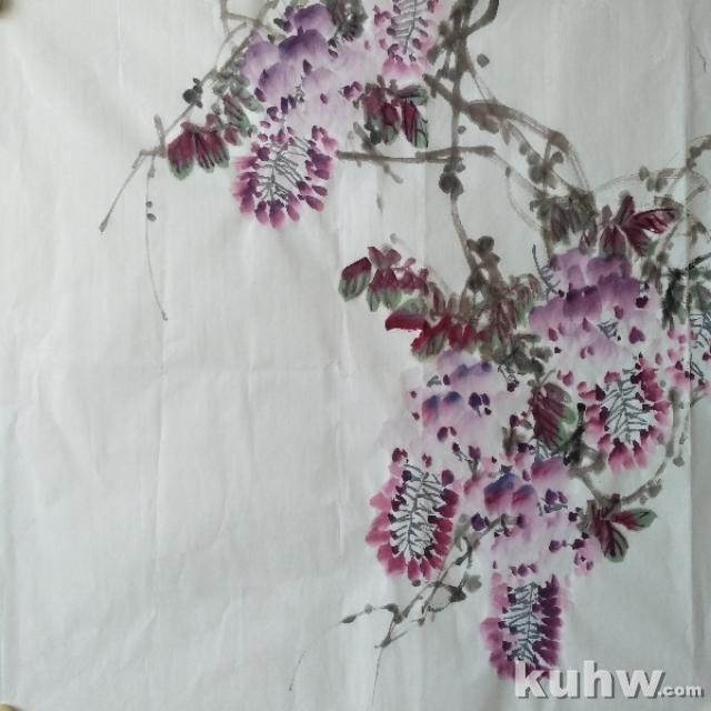 《无限春光画意浓》——紫藤和小鸭的画法