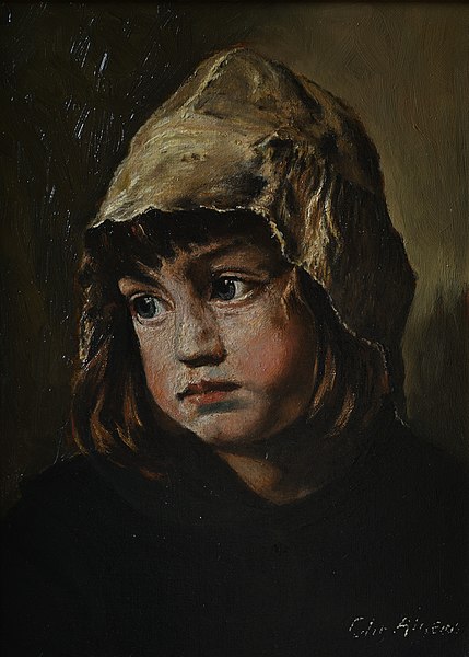 克里斯蒂安·艾根斯  （Christian Aigens）-女孩画像 高清油画作品下载