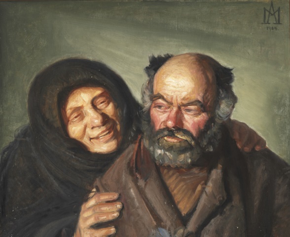 迈克尔·安彻（Michael Ancher）- Bonatzi和快活的Elsie油画作品下载