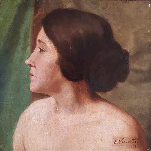 伊丽莎·维斯康蒂(Eliseu Visconti)-女子半身像 高清下载