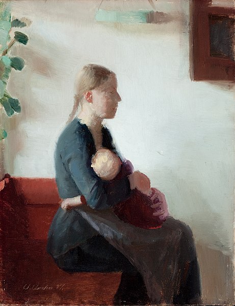 安娜·安切尔（Anna Ancher）-翁格莫尔-谷仓 高清油画下载
