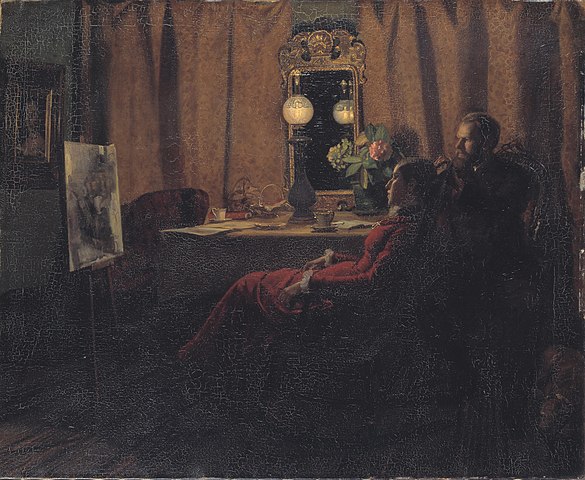 安娜·安切尔（Anna Ancher）-评估当天的工作 作品下载