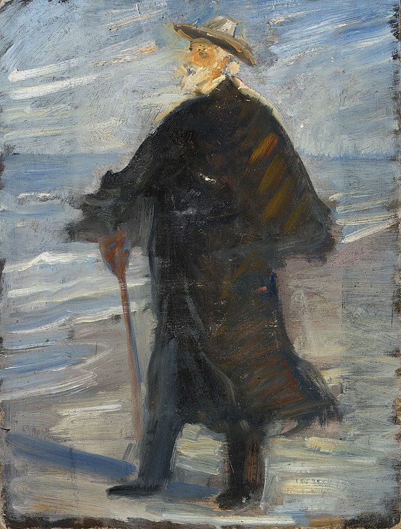 迈克尔·安彻（Michael Ancher）-“德拉赫曼搁浅” 油画高清下载
