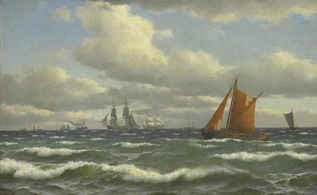 卡尔·巴格 （CarlBaagøe）-中型散装船 油画作品下载