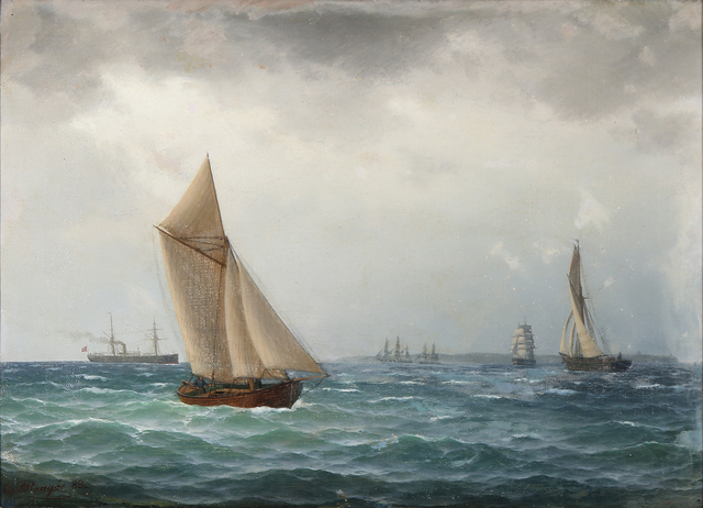 卡尔·巴格 （CarlBaagøe）-帆船和海上轮船 作品下载