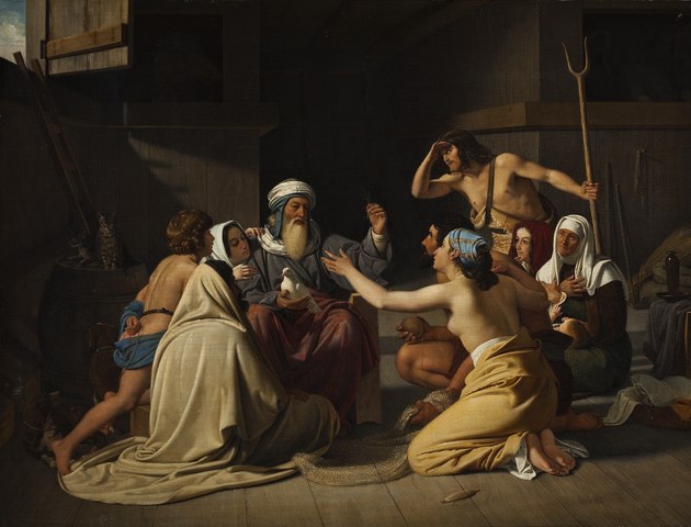 迪特列夫·布鲁尼克  （Ditlev Blunck）-诺亚·阿肯，1835年 油画作品