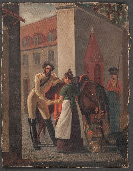 迪特列夫·布鲁尼克  （Ditlev Blunck）- 恩·卡瓦莱尔·泰格贴上了中世纪的肖像油画