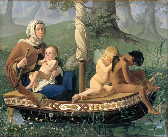 迪特列夫·布鲁尼克  （Ditlev Blunck）- 婴儿期。从系列：人类的四个时代 油画