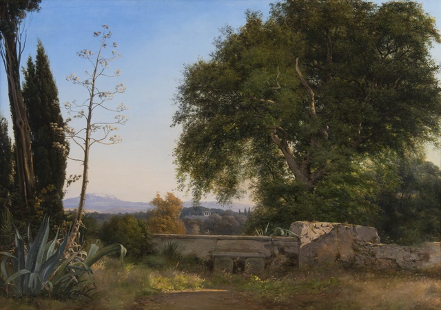 索拉德·布伦德斯特鲁普（Thorald Brendstrup）-罗马波尼亚托夫斯基别墅 油画