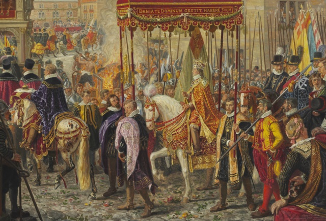 拉斯穆斯·克里斯蒂安森（Rasmus Christiansen）-克里斯蒂安四世的加冕游行 油画