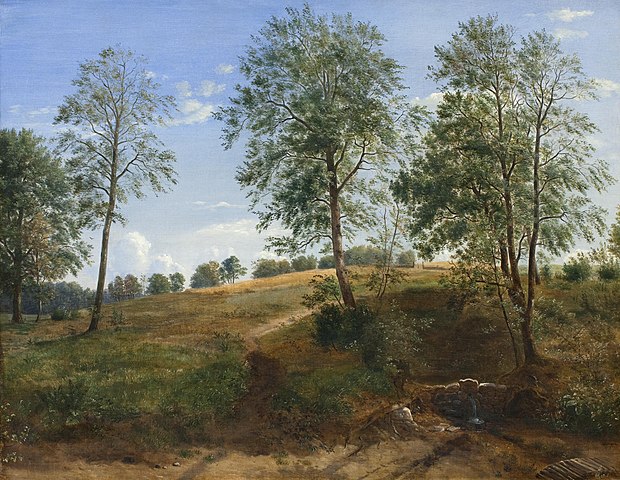 丹克瓦特·德雷尔(Dankvart Dreyer) ：菲涅河畔纳斯比的卡罗琳之春 油画