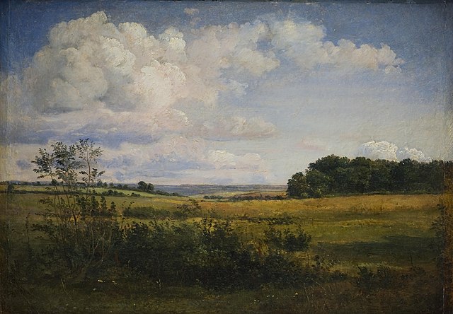 丹克瓦特·德雷尔(Dankvart Dreyer) ：阳光普照的云层景观 油画高清下载