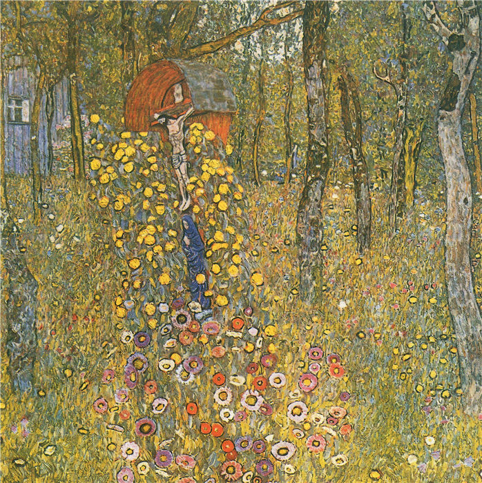 古斯塔夫·克里姆特（Gustav Klimt）-耶稣受难像农场花园1912