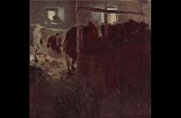 古斯塔夫·克里姆特-谷仓里的牛1900