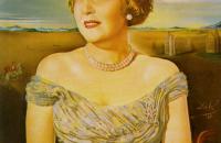萨尔瓦多·达利(Salvador Dali)-吉斯兰·奥特利蒙特女伯爵肖像1960作品