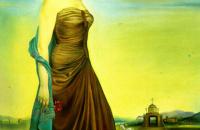 萨尔瓦多·达利(Salvador Dali)-里夫斯夫人肖像1954油画