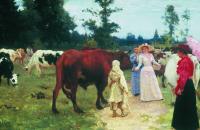 伊利亚·列宾（ Ilya Repin） –牛群中的女士