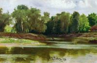 伊利亚·列宾（ Ilya Repin）–河岸。1876年