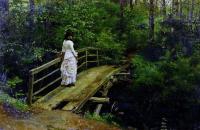 伊利亚·列宾（Ilya Repin） –夏日风景（Vera A. 1879年