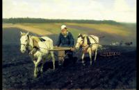 伊利亚·列宾（ Ilya Repin） –犁夫。托尔斯泰在领域。1887年