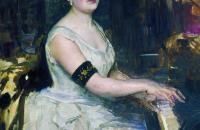 伊利亚·列宾（ Ilya Repin）–钢琴家MK Benoit的肖像。1887年