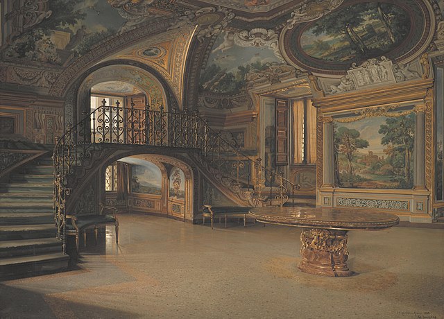 约瑟夫·西奥多·汉森（Josef Theodor Hansen）-博尔盖塞宫殿 油画
