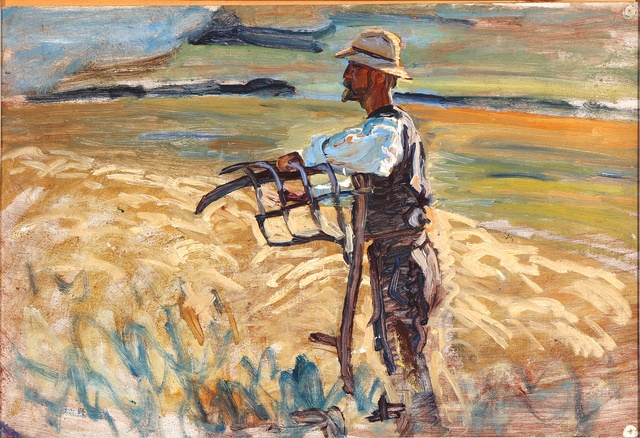 彼得·汉森（Peter Hansen）：休息的农民油画高清下载
