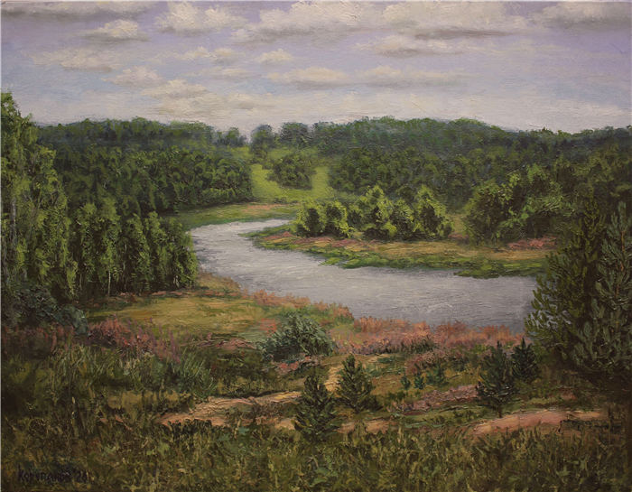 亚历山大·科雷帕诺夫（Alexander Korepanov）- 玛格尼托哥斯克附近的楚索瓦亚油画，2020年