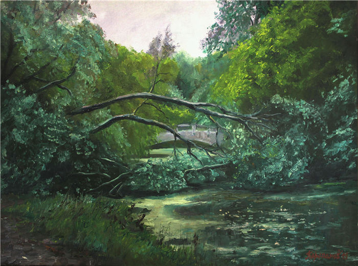 亚历山大·科列帕诺夫（Alexander Korepanov）-我的姐姐Katya 2020年油画