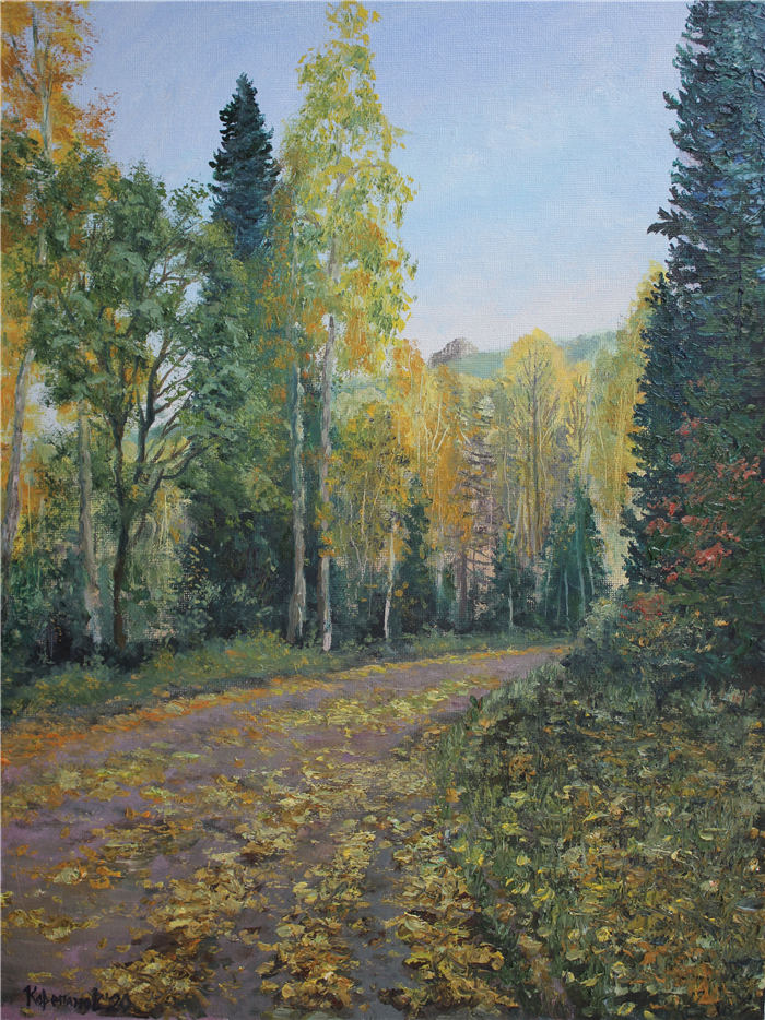 亚历山大·科雷帕诺夫（Alexander Korepanov）- 支柱帆布之路2020年油画