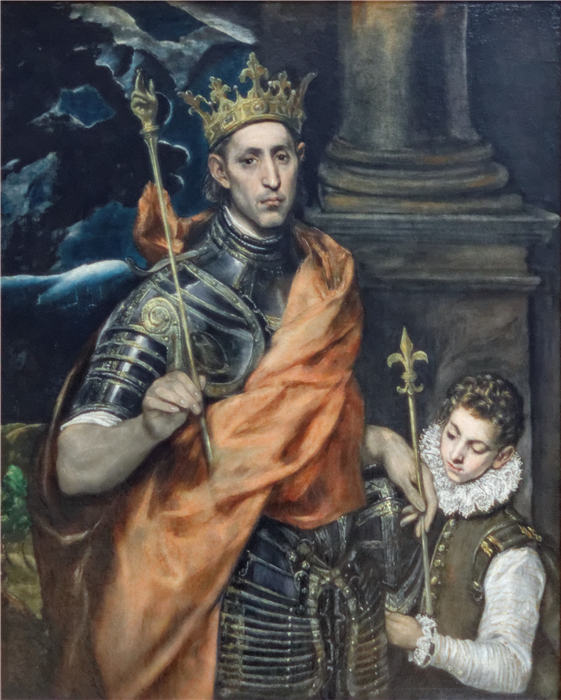 艾尔·葛雷柯（El Greco）-《法国圣路易斯国王》油画高清下载