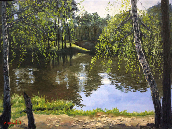 亚历山大·科雷帕诺夫（Alexander Korepanov）-Mramorsky池 2019年油画