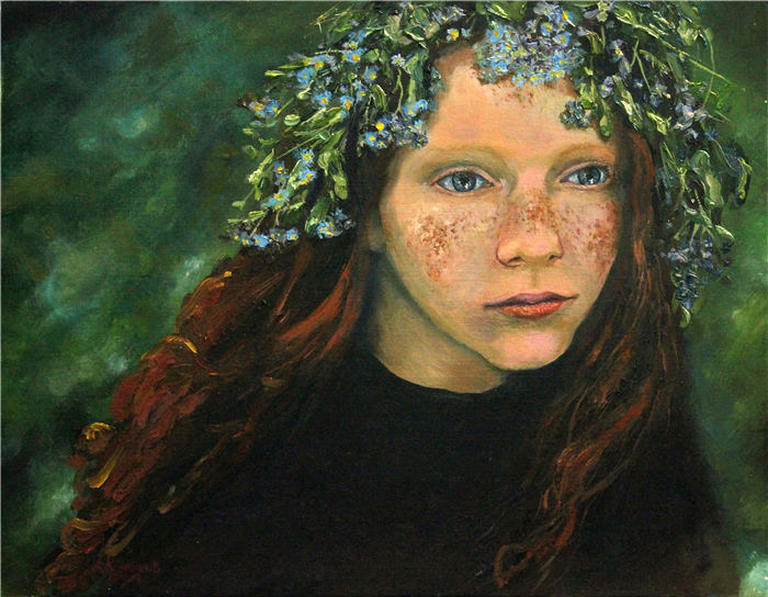 亚历山大·科雷帕诺夫（Alexander Korepanov）- 一个女孩的画像