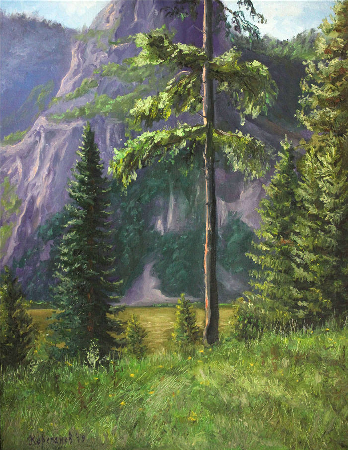 亚历山大·科雷帕诺夫（Alexander Korepanov）- 在玛娜河边2019年油画