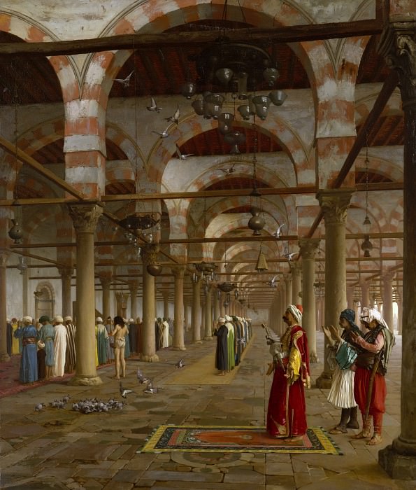 让·莱昂·杰罗姆（ Jean-LéonGérôme） --祈祷在清真寺油画