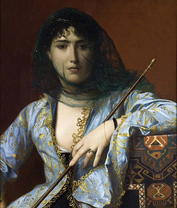 让·莱昂·杰罗姆（ Jean-LéonGérôme） -高冠切尔克斯美容1876年油画