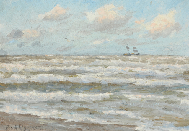 卡尔·罗歇（Carl Locher）-海浪 油画高清下载