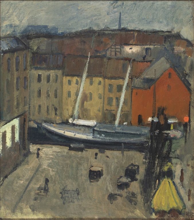伊曼纽·易卜生（Immanuel Ibsen）-Christianshavn的观点油画