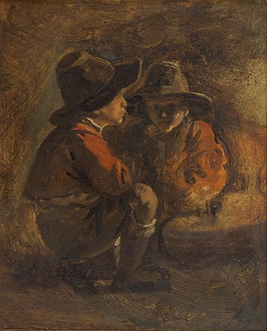 恩斯特·梅耶（Ernst Meyer）：两个意大利男孩油画