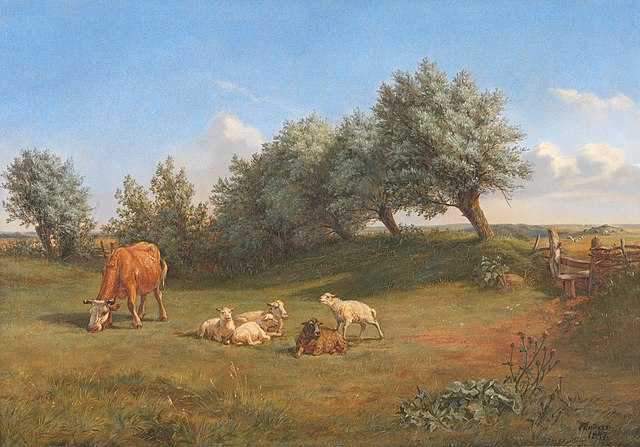 安德里亚斯·彼得·马德森（Andreas Peter Madsen）-牛群 油画
