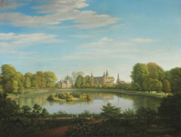 詹斯·彼得·莫勒（Jens PeterMoller）-腓特烈堡城堡的夏日油画