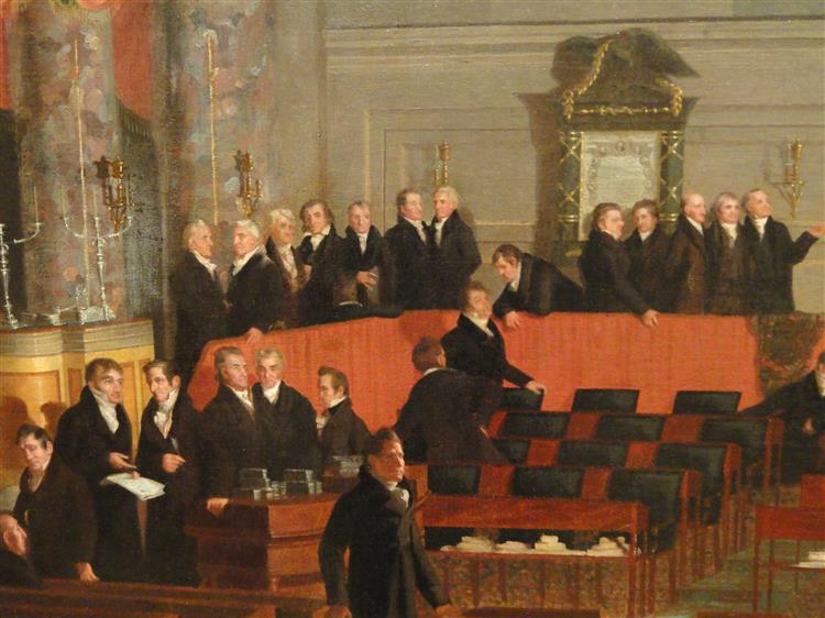 塞缪尔·莫尔斯（Samuel Morse）-众议院（详图）油画