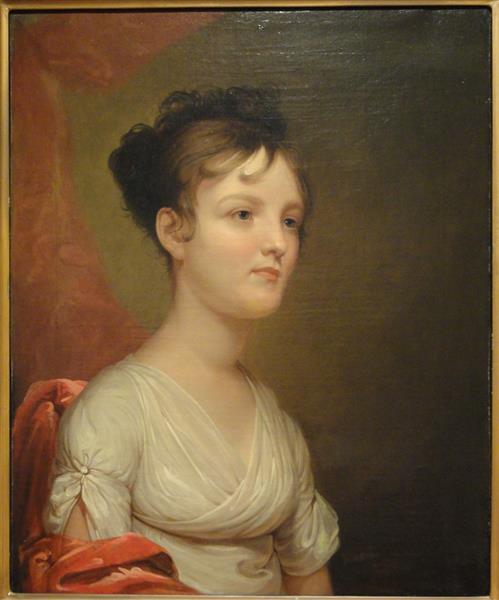 伦勃朗·皮尔(Rembrandt Peale)-女人肖像油画