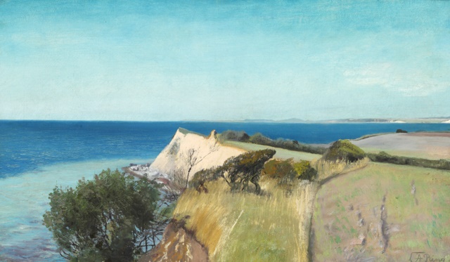 劳瑞兹·安德森·瑞恩(Laurits Andersen Ring)-悬崖在恩厄岛油画