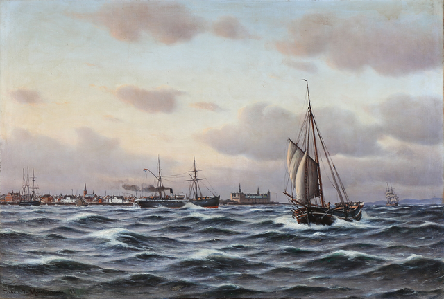 约翰·延斯·诺伊曼（Johan Jens Neumann）-沿海航行油画