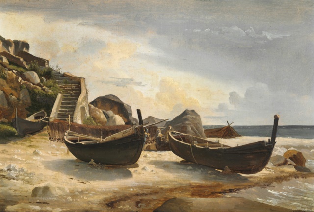 弗里茨·佩茨霍尔德  （Fritz Petzholdt）：卡普里岛上的玛丽娜·皮科拉油画