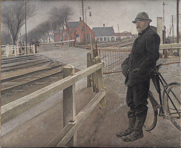 劳瑞兹·安德森·瑞恩(Laurits Andersen Ring)-等待火车油画