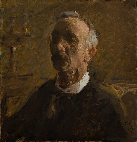 朱利叶斯·保尔森（Julius Paulsen）-自画像油画