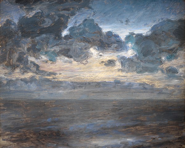朱利叶斯·保尔森（Julius Paulsen）-提斯维德海滩盛夏之夜油画