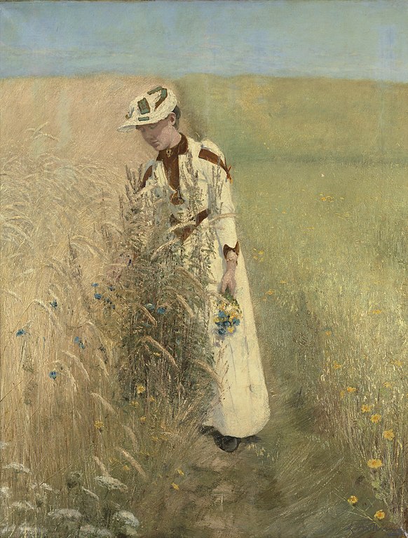 劳瑞兹·安德森·瑞恩(Laurits Andersen Ring)-约翰内·维尔德（Fru Johanne Wilde），1890年油画